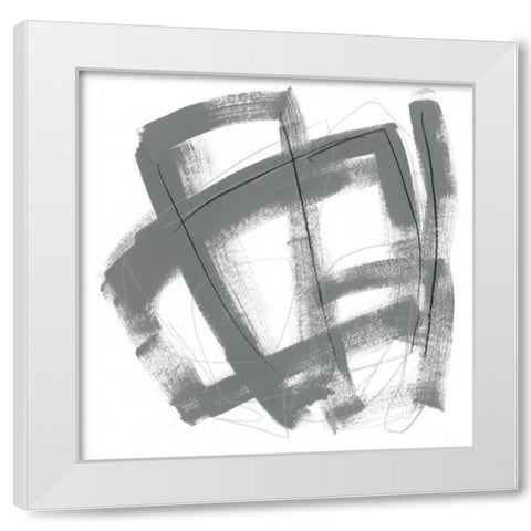 Tessellation IV White Modern Wood Framed Art Print by Vess, June Erica