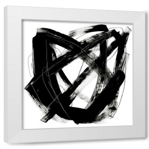 Tessellation V White Modern Wood Framed Art Print by Vess, June Erica