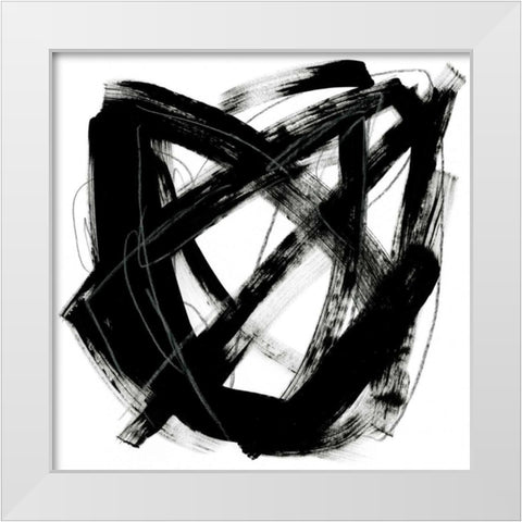 Tessellation V White Modern Wood Framed Art Print by Vess, June Erica