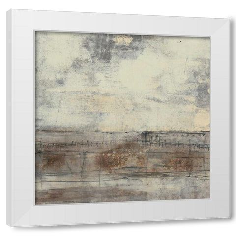 Neutral Plane I White Modern Wood Framed Art Print by Goldberger, Jennifer