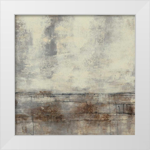 Neutral Plane II White Modern Wood Framed Art Print by Goldberger, Jennifer