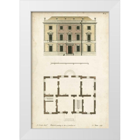 Design for a Building I White Modern Wood Framed Art Print by Addison, J.
