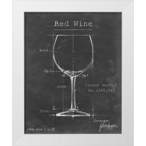 Barware Blueprint III White Modern Wood Framed Art Print by Harper, Ethan