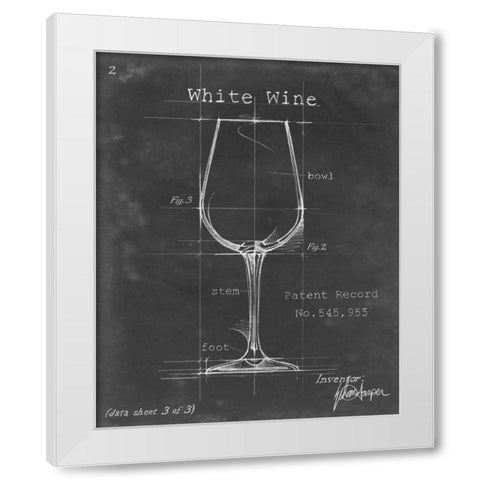 Barware Blueprint IV White Modern Wood Framed Art Print by Harper, Ethan