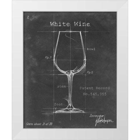 Barware Blueprint IV White Modern Wood Framed Art Print by Harper, Ethan