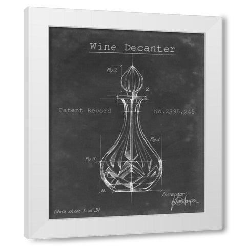 Barware Blueprint VIII White Modern Wood Framed Art Print by Harper, Ethan