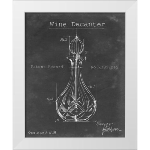 Barware Blueprint VIII White Modern Wood Framed Art Print by Harper, Ethan