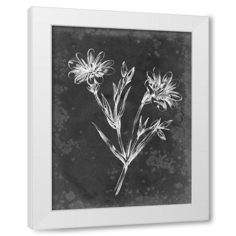 Slate Floral IV White Modern Wood Framed Art Print by Harper, Ethan
