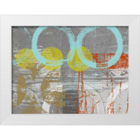 Linked Orbs I White Modern Wood Framed Art Print by Goldberger, Jennifer