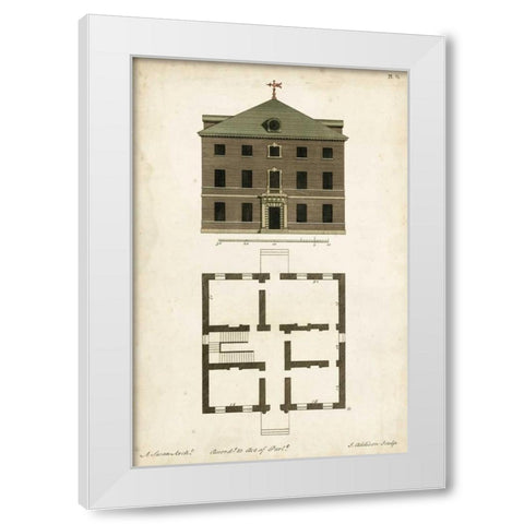 Design for a Building III White Modern Wood Framed Art Print by Addison, J.