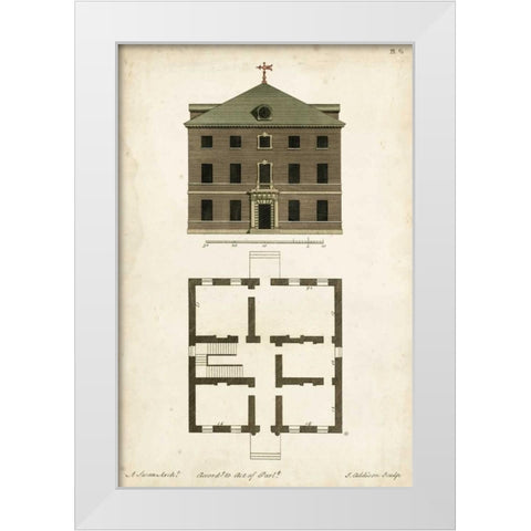 Design for a Building III White Modern Wood Framed Art Print by Addison, J.