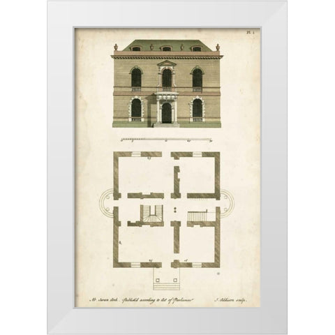 Design for a Building IV White Modern Wood Framed Art Print by Addison, J.
