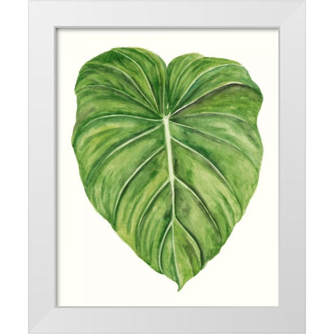 Tropical Breeze Leaves II White Modern Wood Framed Art Print by McCavitt, Naomi