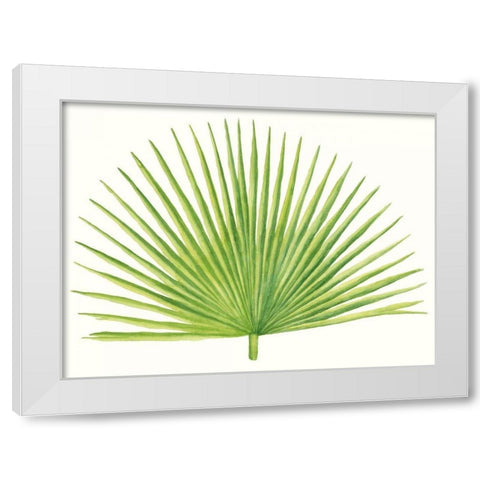 Tropical Breeze Leaves III White Modern Wood Framed Art Print by McCavitt, Naomi
