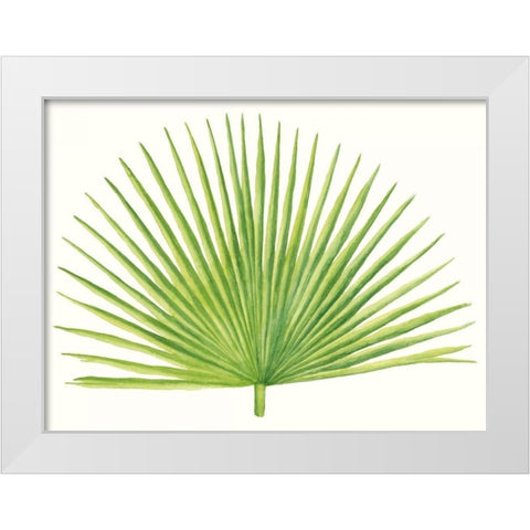 Tropical Breeze Leaves III White Modern Wood Framed Art Print by McCavitt, Naomi