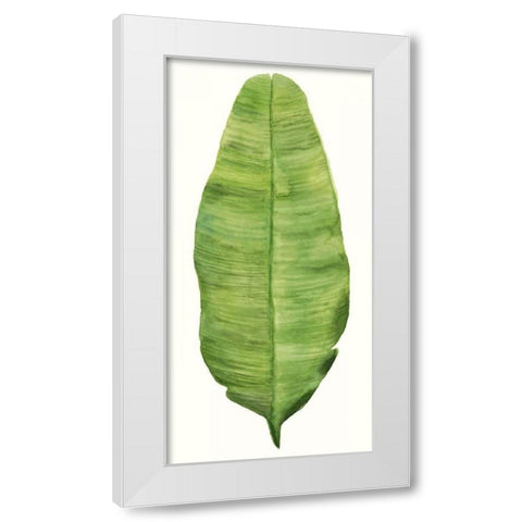 Tropical Breeze Leaves IV White Modern Wood Framed Art Print by McCavitt, Naomi