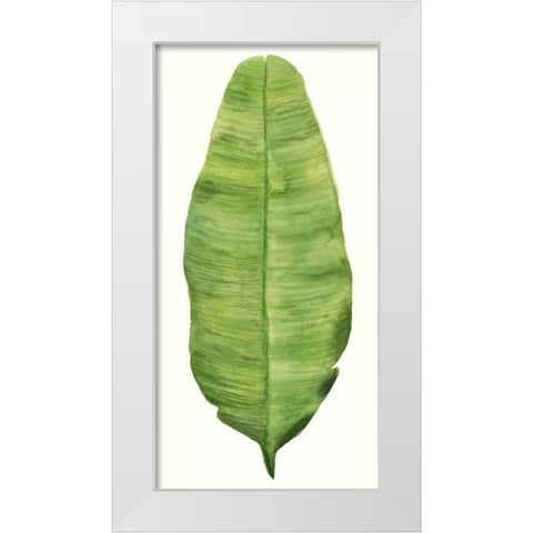 Tropical Breeze Leaves IV White Modern Wood Framed Art Print by McCavitt, Naomi