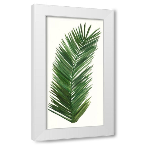 Tropical Breeze Leaves V White Modern Wood Framed Art Print by McCavitt, Naomi