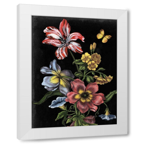 Dark Floral I White Modern Wood Framed Art Print by McCavitt, Naomi