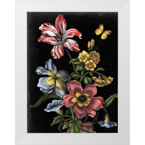 Dark Floral I White Modern Wood Framed Art Print by McCavitt, Naomi