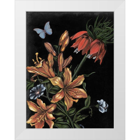 Dark Floral II White Modern Wood Framed Art Print by McCavitt, Naomi