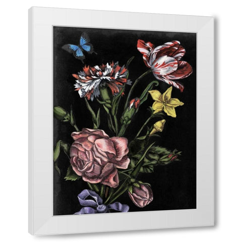 Dark Floral IV White Modern Wood Framed Art Print by McCavitt, Naomi