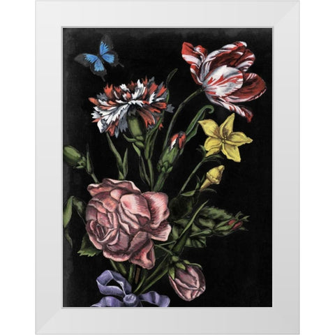 Dark Floral IV White Modern Wood Framed Art Print by McCavitt, Naomi