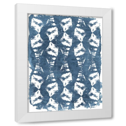 Batik Shell Patterns IV White Modern Wood Framed Art Print by Vess, June Erica