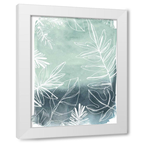 Tropical Batik II White Modern Wood Framed Art Print by Vess, June Erica