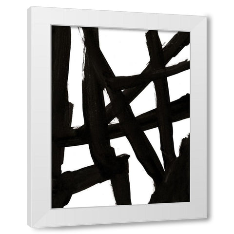Jagged I White Modern Wood Framed Art Print by McKenzie, Steve