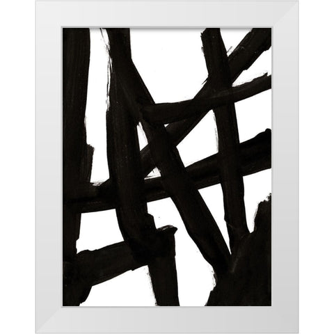 Jagged I White Modern Wood Framed Art Print by McKenzie, Steve