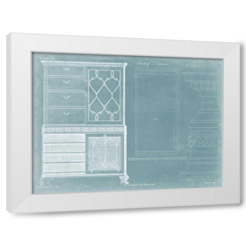 Chippendale Chest of Drawers White Modern Wood Framed Art Print by Chippendale, Thomas