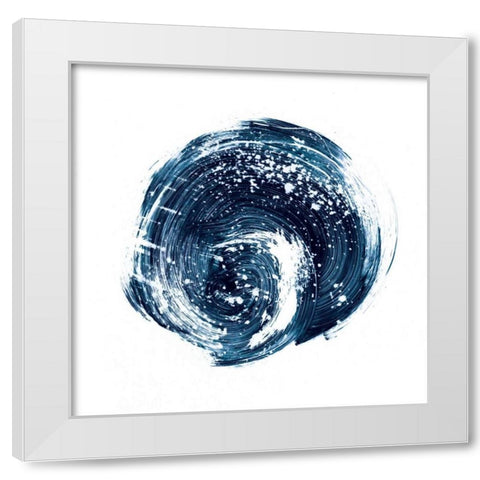 Indigo Nebula I White Modern Wood Framed Art Print by Harper, Ethan
