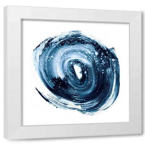 Indigo Nebula II White Modern Wood Framed Art Print by Harper, Ethan
