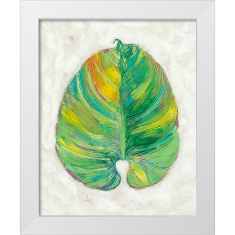 Vacation Palms II White Modern Wood Framed Art Print by Zarris, Chariklia