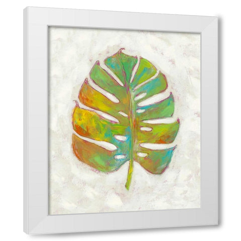 Vacation Palms III White Modern Wood Framed Art Print by Zarris, Chariklia