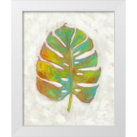 Vacation Palms III White Modern Wood Framed Art Print by Zarris, Chariklia