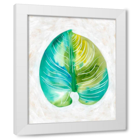 Ocean Side Palms  I White Modern Wood Framed Art Print by Zarris, Chariklia