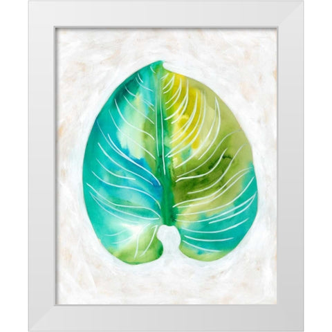 Ocean Side Palms  I White Modern Wood Framed Art Print by Zarris, Chariklia
