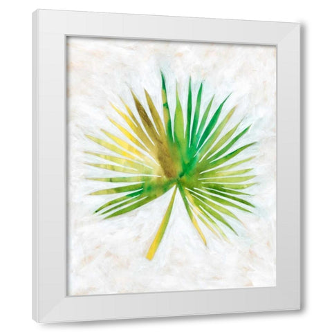 Ocean Side Palms  II White Modern Wood Framed Art Print by Zarris, Chariklia