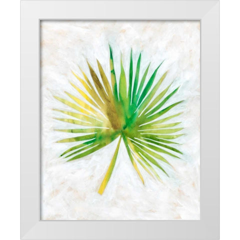 Ocean Side Palms  II White Modern Wood Framed Art Print by Zarris, Chariklia