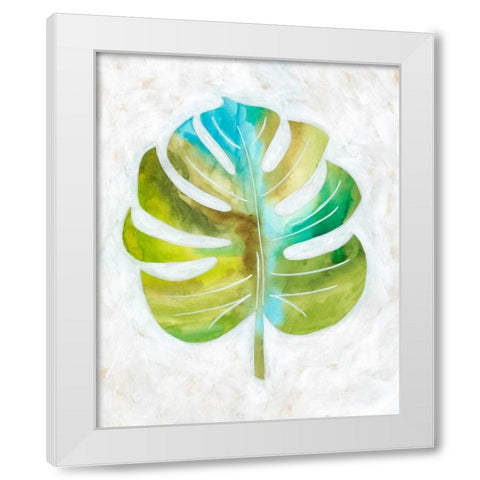 Ocean Side Palms  III White Modern Wood Framed Art Print by Zarris, Chariklia