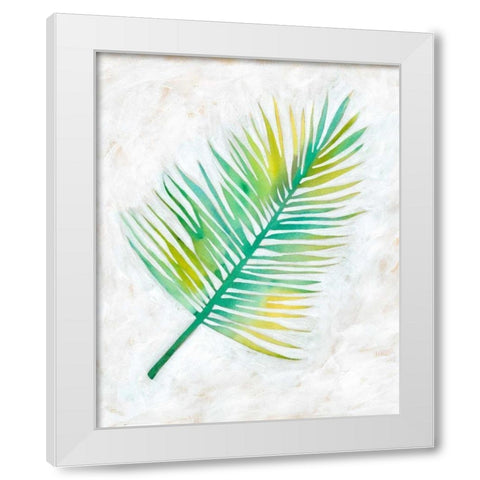 Ocean Side Palms  IV White Modern Wood Framed Art Print by Zarris, Chariklia