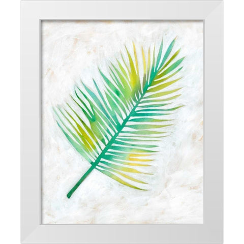 Ocean Side Palms  IV White Modern Wood Framed Art Print by Zarris, Chariklia