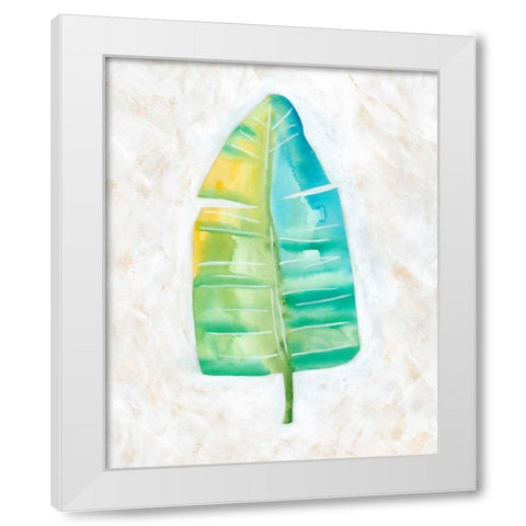 Ocean Side Palms  V White Modern Wood Framed Art Print by Zarris, Chariklia