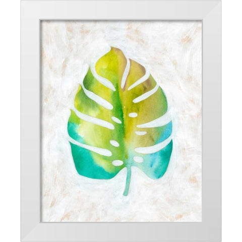 Ocean Side Palms  VI White Modern Wood Framed Art Print by Zarris, Chariklia