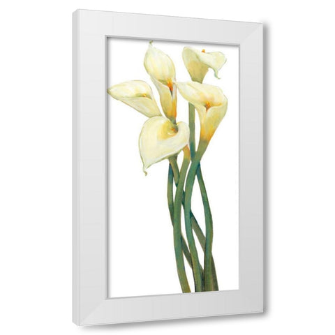 Callas on Silver I White Modern Wood Framed Art Print by OToole, Tim