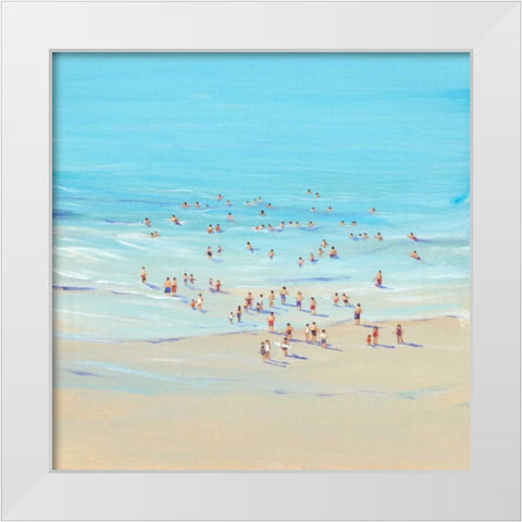 Beach Day I White Modern Wood Framed Art Print by OToole, Tim