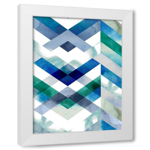 Crystal Chevron II White Modern Wood Framed Art Print by Popp, Grace