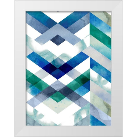 Crystal Chevron II White Modern Wood Framed Art Print by Popp, Grace